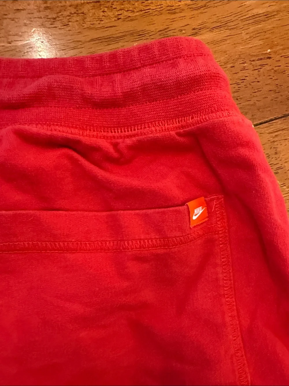 Nike Men’s Red Athletic Shorts with Black Logo xxl
